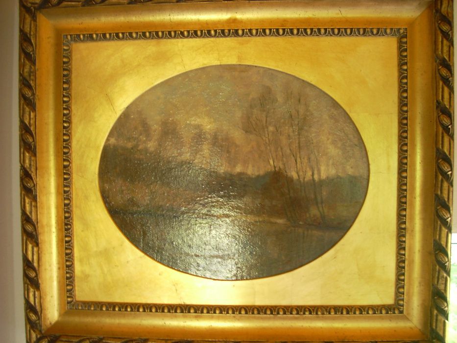 Obraz olejny stare malarstwo antyk-Louis Gaidan