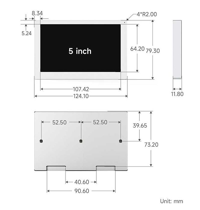 5-дюймовый USB-монитор Waveshare с IPS-дисплеем 800x480