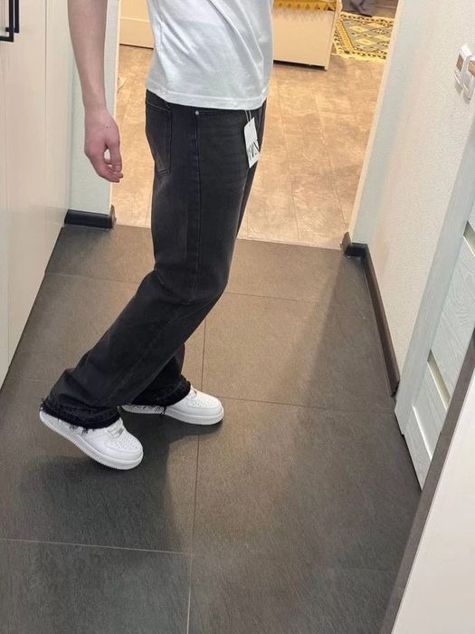 Джинсы Flared Zara type черные jeans клеш