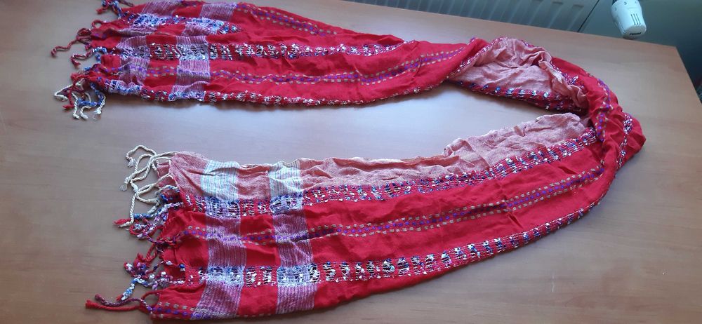 Szal damski kolor czerwony