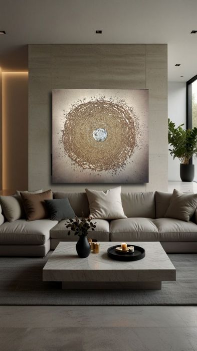 Quadro decorativo feito a mão 100×100