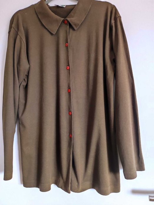 Bluza kardigan ciemny khaki Papaya xxl
