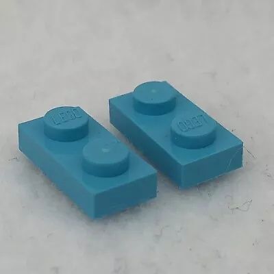 LEGO płytka 1x2 ciemny Turkusowy 3023
