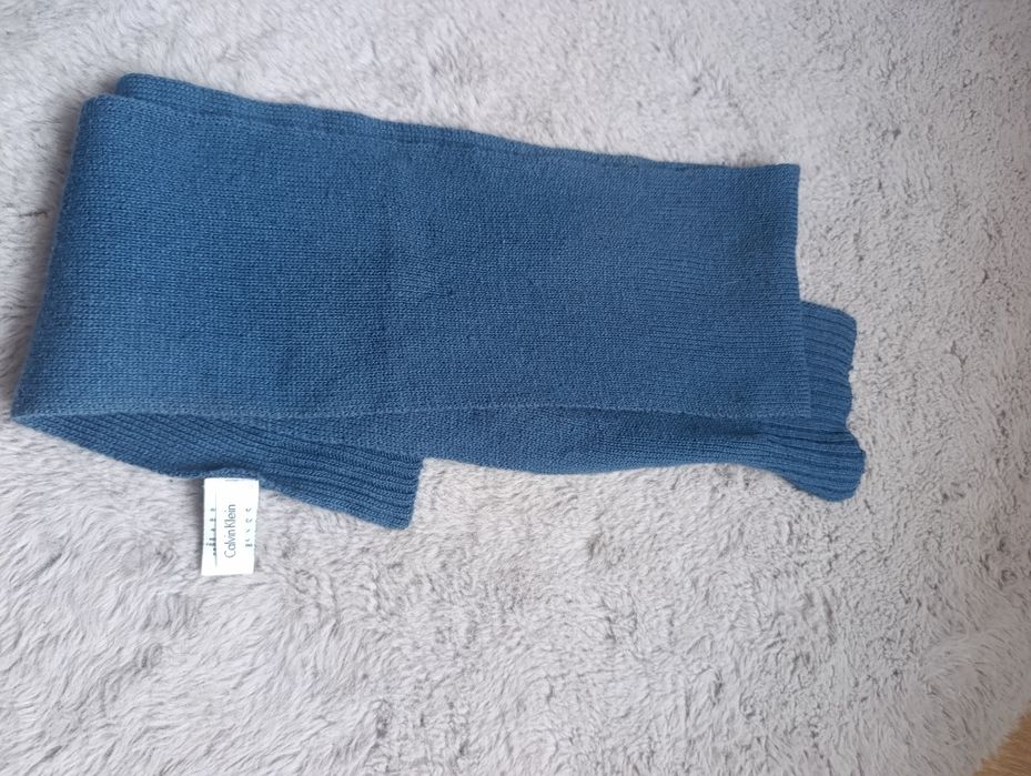 Szalik unisex kaszmir calvin klein elegancki bawełna zimowy