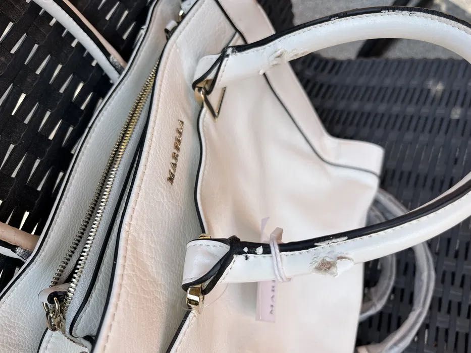 Marella biała torebka a’la skórzana basic MaxMara do ręki stylowa