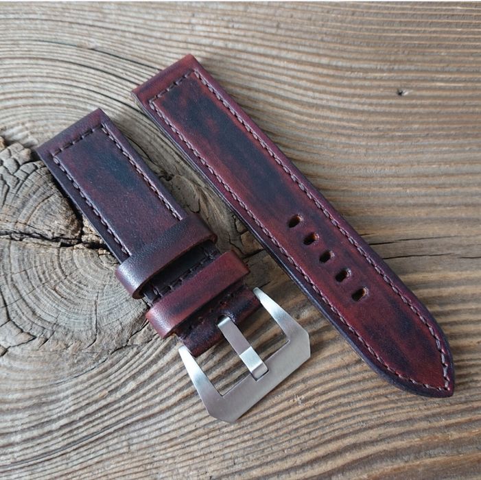 Pasek do zegarka 22 mm handmade skóra naturalna ręcznie robiony