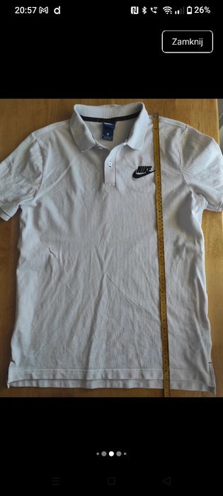 T-shirt polo NIKE różowa biel rozmiar M