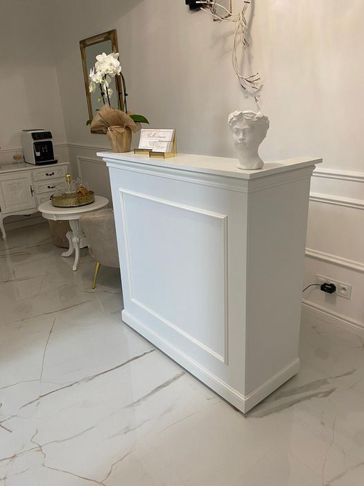 Recepcja kosmetyczna fryzjerska  lada  logo lustrzane DOSTĘPNA OD RĘKI