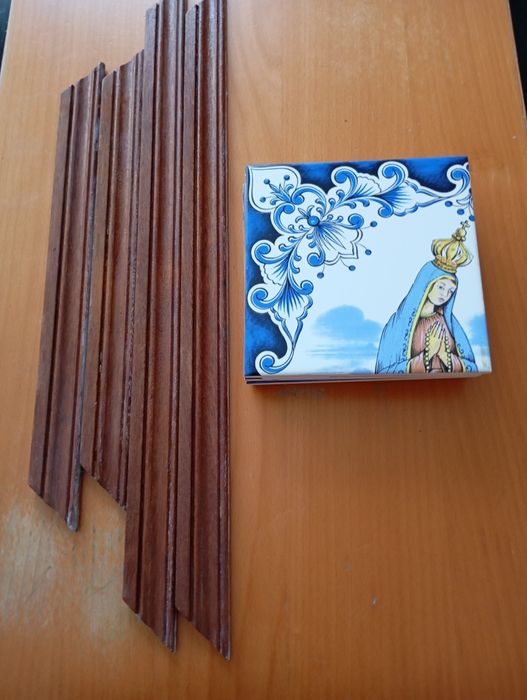 Painel de 6 azulejos pintados á mão