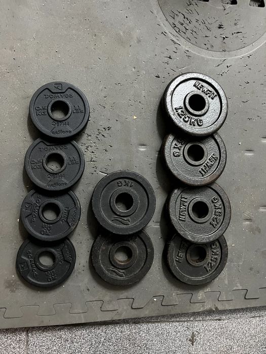 Discos de ferro de 0.5, 1 e 1,25 kg