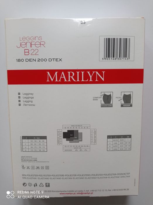 NOWE legginsy Marylin - rozmiar M/L.