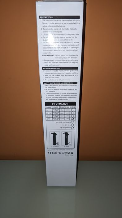 Filtro interno 5 em 1 para aquário tanque de peixes bomba de água oxigênio submersível luz UV HCF-714