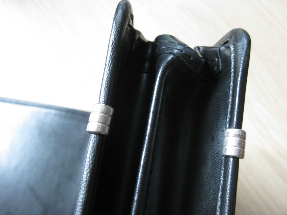 Teczka skórzana męska czarna nowa