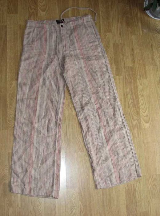 Lniane 100%spodnie Double Face r 38/M