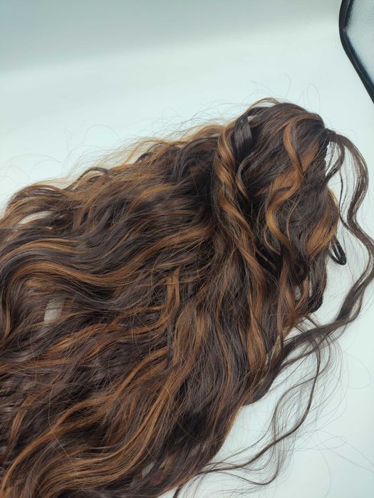 Kucyk Doczepiany Włosy Syntetyczne Falowane Długie 66cm Na Ściągacz