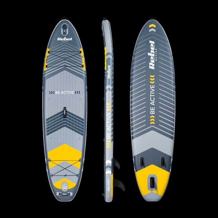 SUP дошка 335 см Rebel ACTIVE RBA-4507-G із аксесуарами сапборд 170 кг 335 x 84 х 15 см Grey