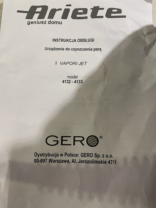 Myjka parowa ciśnieniowa Ariete Vapori