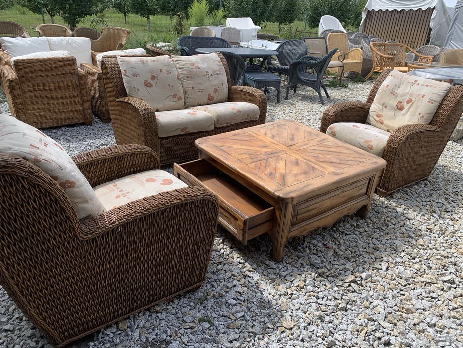 Porzadne Zestawy rattanowe fotele kanapy