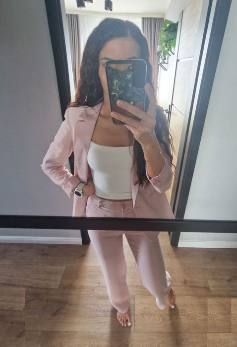 Pastelowy komplet MOHITO marynarka + spodnie XXS/XS