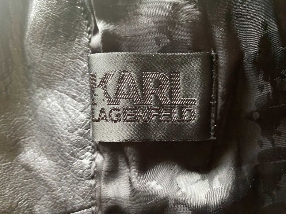 Kurtka skórzana Karl Lagerfeld czarna XL damska