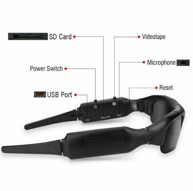 Окуляри захисні Велоокуляри з HD відео камерою, Відеореєстратор