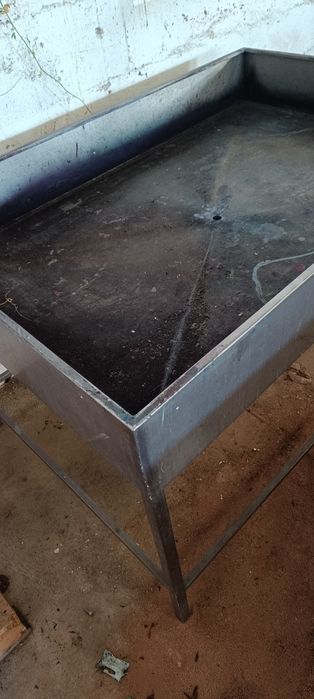 Tanque em inox para abrir/revelar quadros de serigrafia