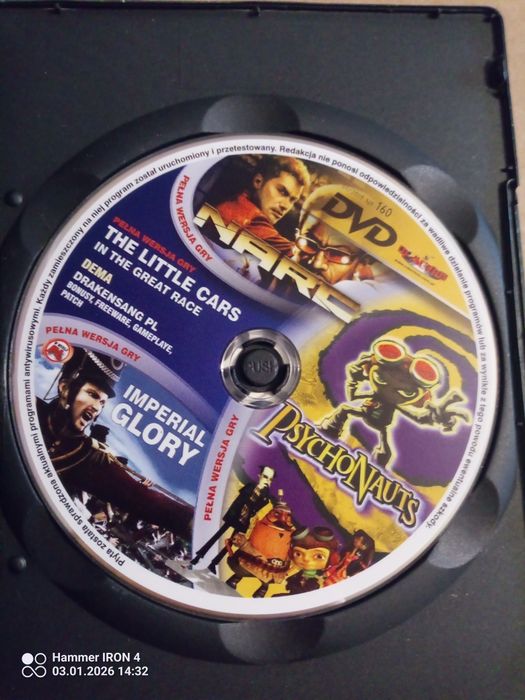 Psychonauts + Imperial Glory + Narc PL – DVD PC (DVD-Action)
Opis:
Spr