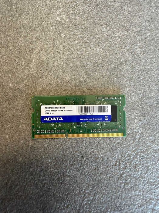 Memória Ram ADATA 1GB DDR3 1333MHz