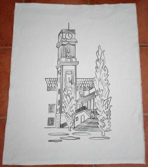 Quadro da Universidade de Coimbra em ponto de arraiolos