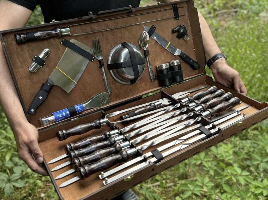 Набір шампурів у кейсі! Набор шампуров вкейсе! Супер подарунок!