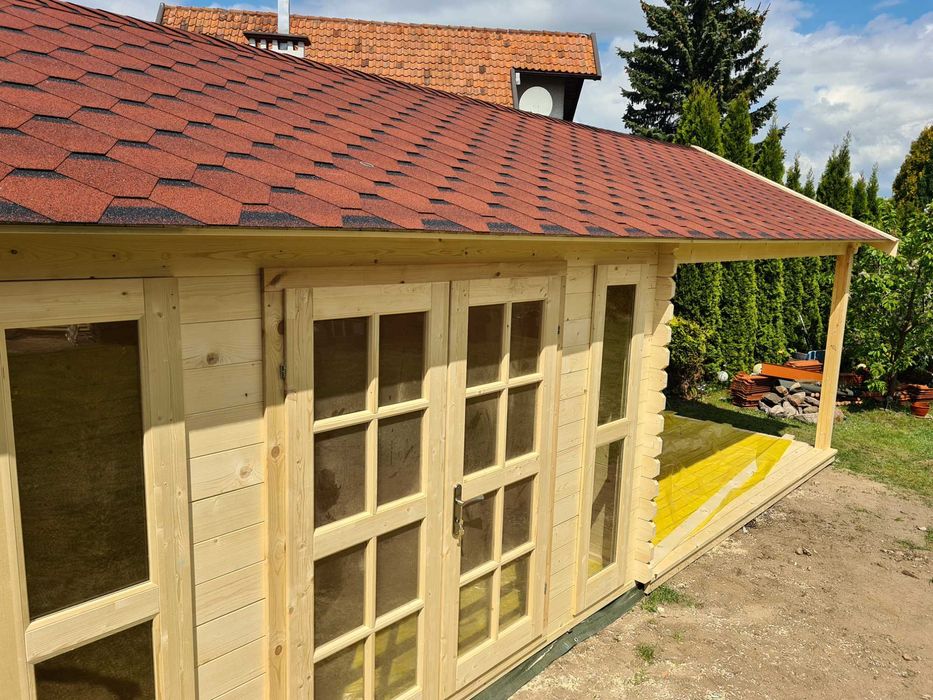 DREWNIANY Domek Letniskowy Całoroczny IGOR II 12 + 13 M2