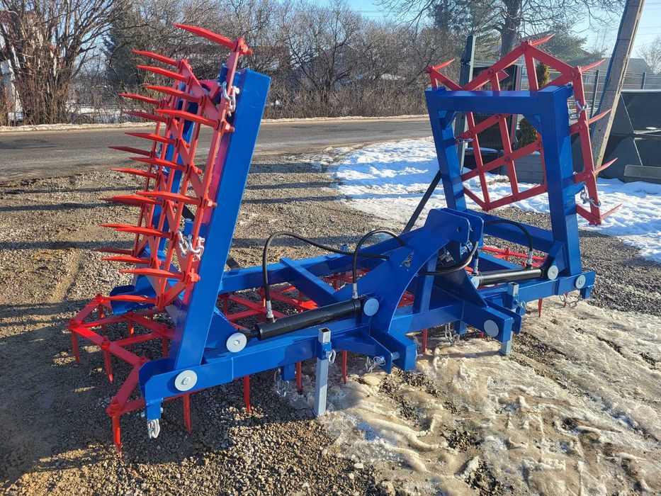 BRONY HYDRAULICZNIE składane ciężkie -5pól -2 siłowniki-20 ząb agregat