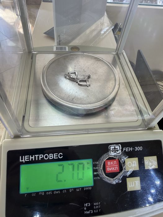 Сережки біле золото 585 проба 2,7 гр