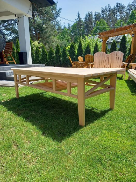 Krzesło, Fotel Adirondack 2-osobowy - drewniane, ogrodowe, taras