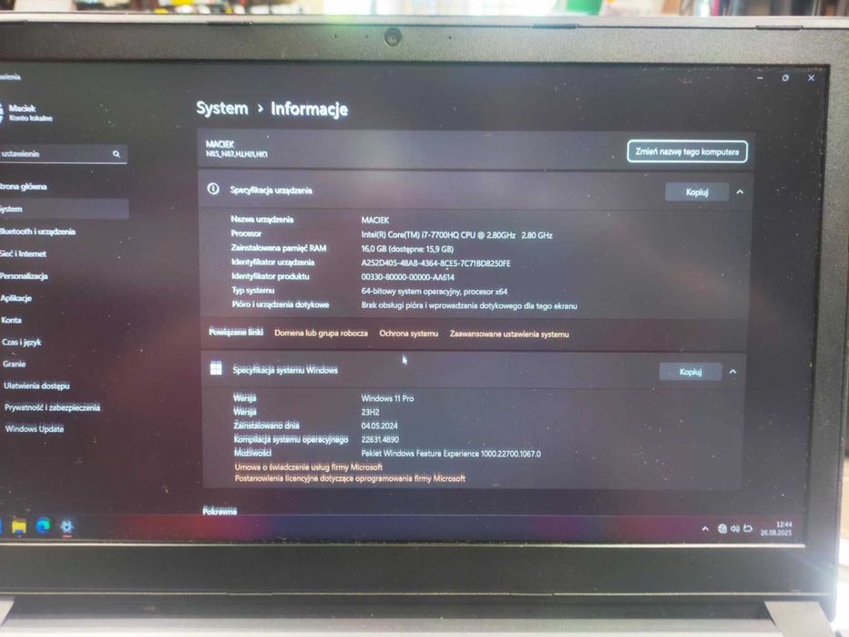 Laptop DREAM MACHINES 17,3″ i7/16GB/1TB HDD/GTX 1050 Ti/WIN11