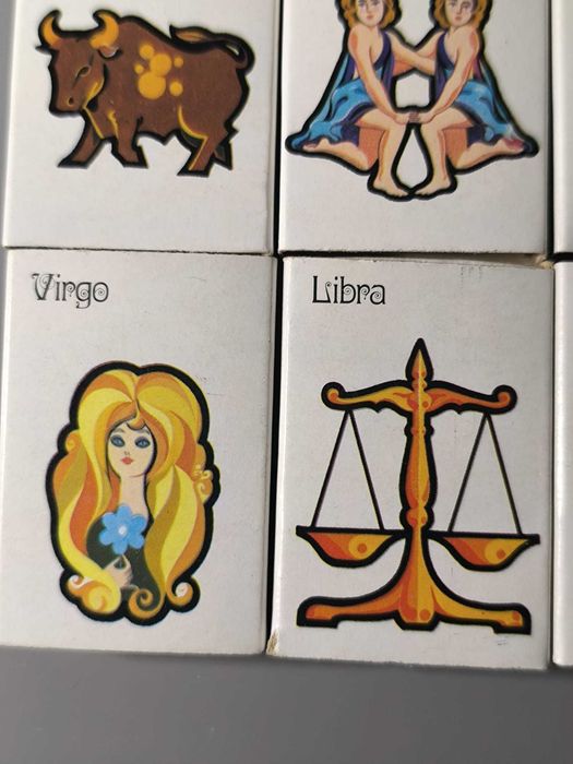 Coleção Completa de fósforos da temática Astrologia