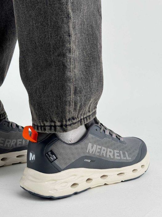 Літні кросівки Merrell Drainmaker XTR Dark Grey Beige (41-45) — легкі, дихаючі чоловічі, сітка, комфорт на літо | Меррелл сірі
