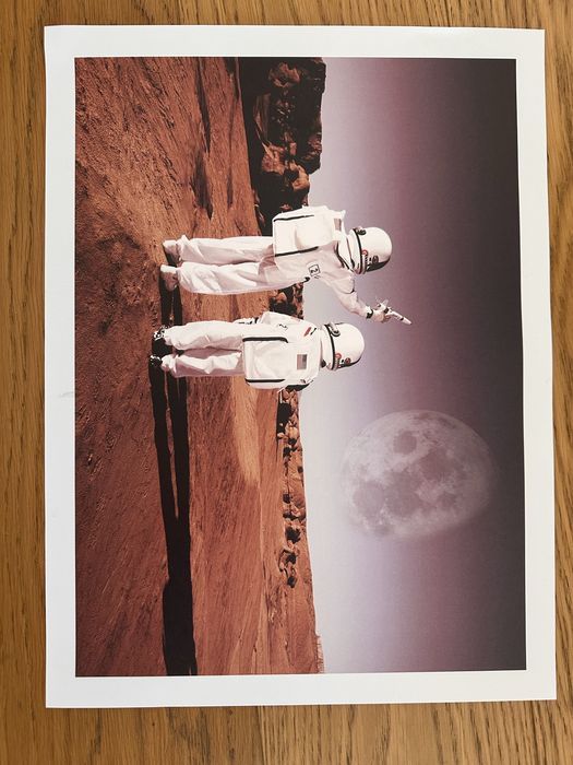 Plakat astronauci kosmos ksiezyc 30x40