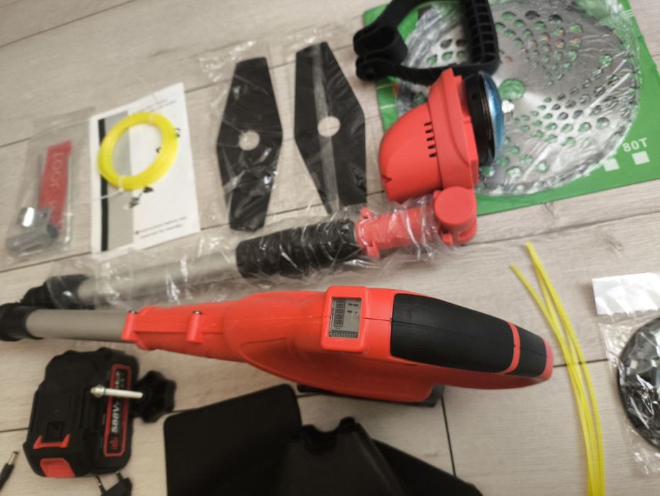 Продам электрокосу, триммер ONEVAN, 2 акб 588Vf 21V, Brashless motor