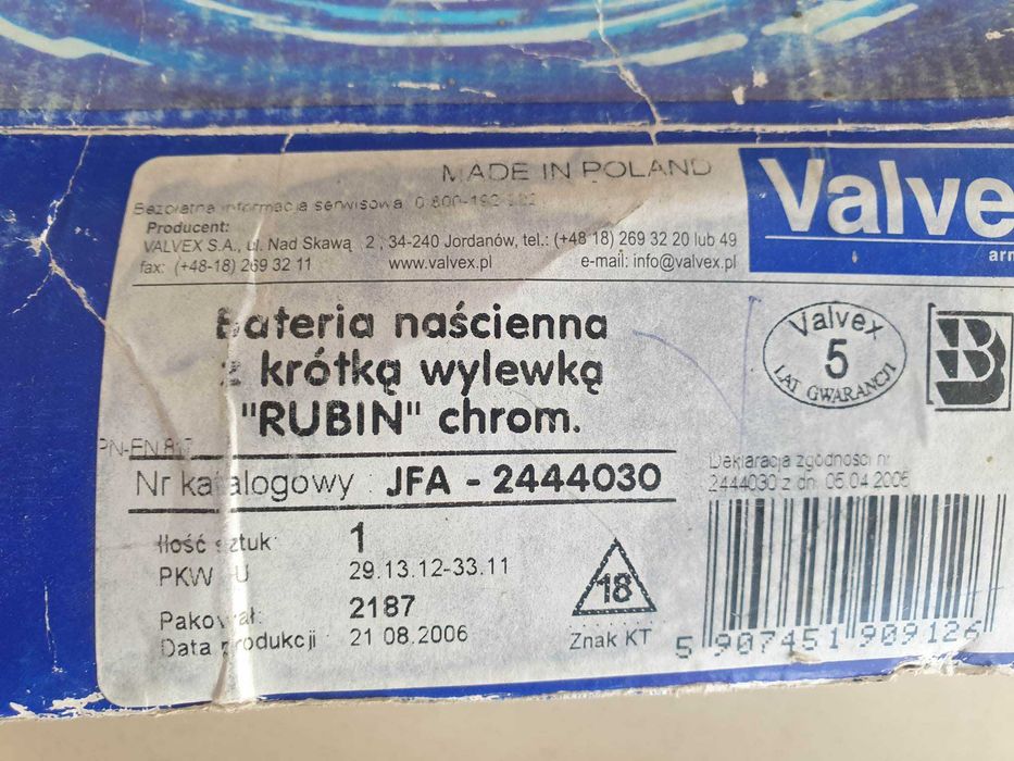 Bateria umywalkowa krótka sprzedam