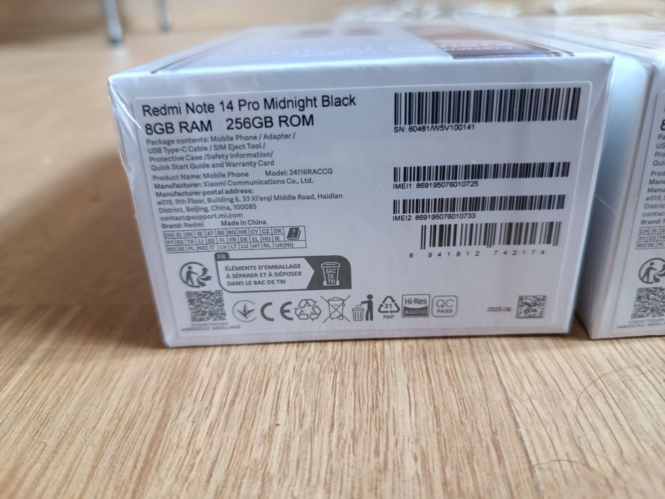 Xiaomi redmi note 14 pro 8/256 12/512 nfc g100ultra 6.67 amoled 120Hz