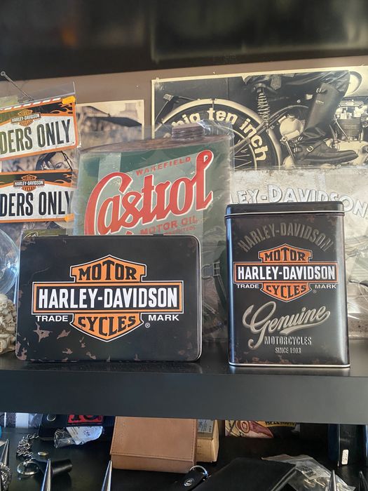 Caixas de metal ORIGINAIS da harley davidson