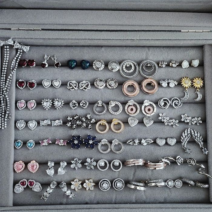 Pandora Каблучка сережки кульчики Пандора