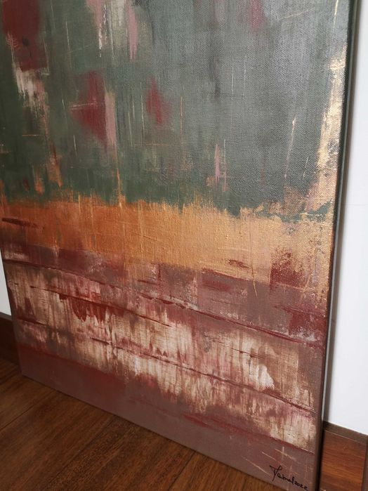 Pintura original (2 telas) - "Floresta de terra vermelha"