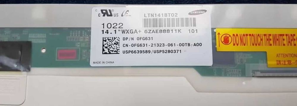 Matryca/Ekran B 14,1 Samsung LTN141BT02 matowa
