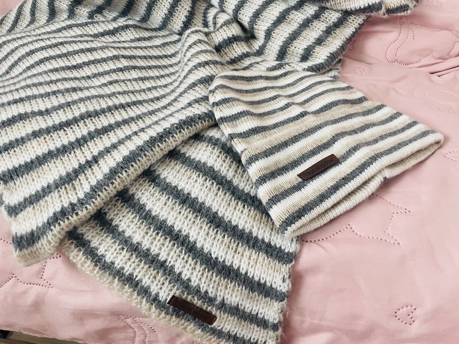 Zestaw czapka z szalikiem Blue Shadow