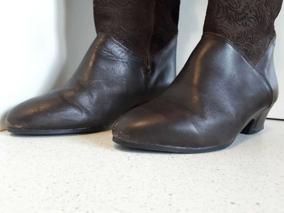 Сапоги женские TEXON зимние высокие натуральная кожа, 38разм, Германия