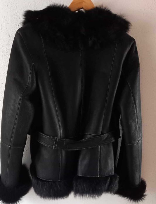 Zimowa kurtka skórzana damska