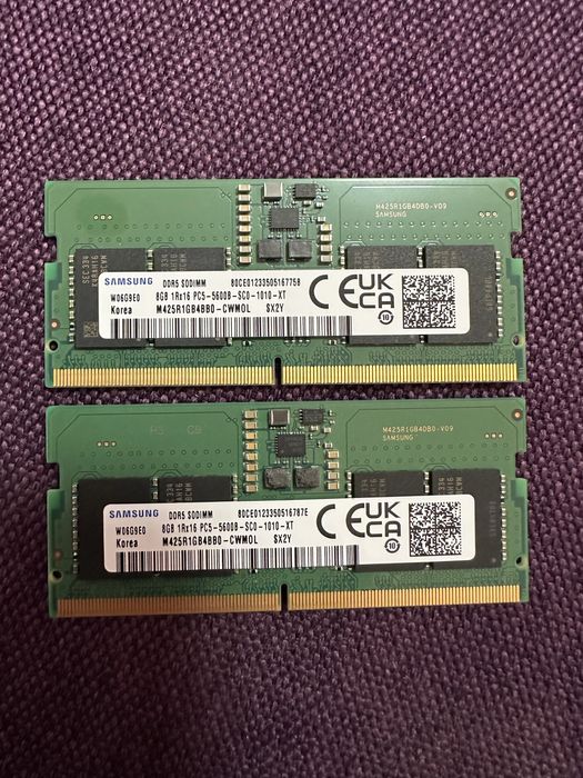 Samsung DDR5 SODIMM 2×8 ГБ 5600 MHz — комплект для ноутбука / оригинал