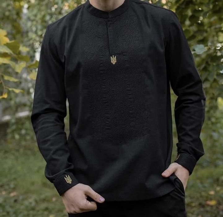 Чоловіча стильна вишита сорочка, вишиванка